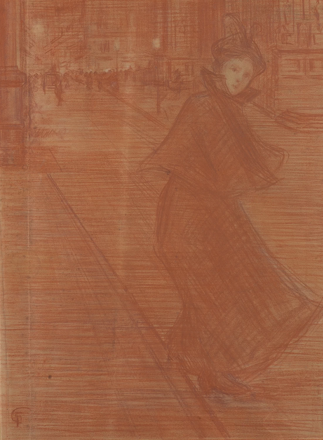 Piazza del Duomo. Studio per figura femminile [1895 circa]